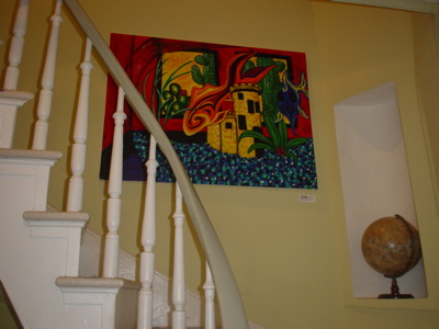 shot of stairway during recent art show