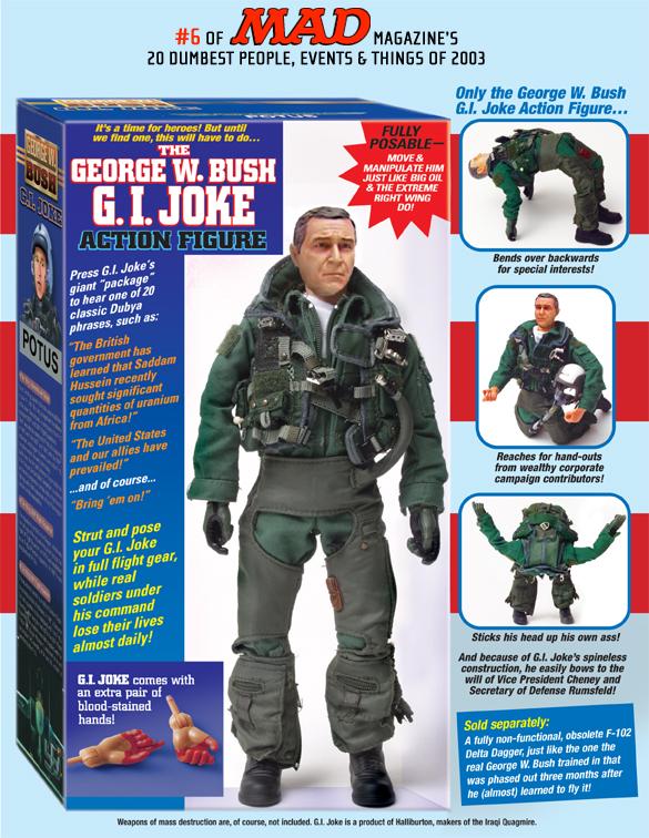 mad magazine joke about bush