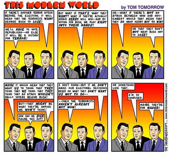 this modern world cartoon about terrorism