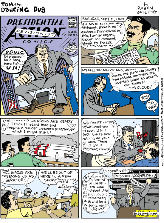 bush revisionist cartoon